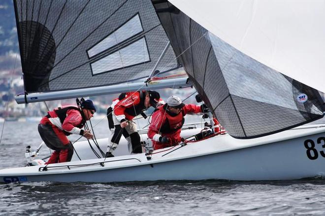 Masters winner Steve Catchpool - Hypertronics – SB20 Mid-Winter Regatta Tasmania © Jane Austin